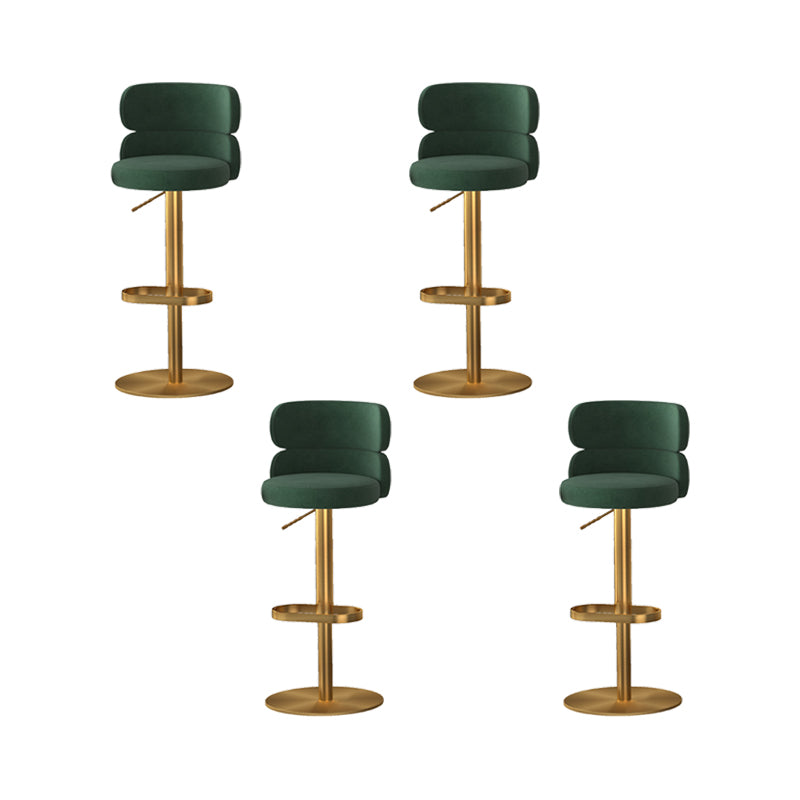 Gold Legs Glam Bar Stools Living Room Upholstered Counter Chair