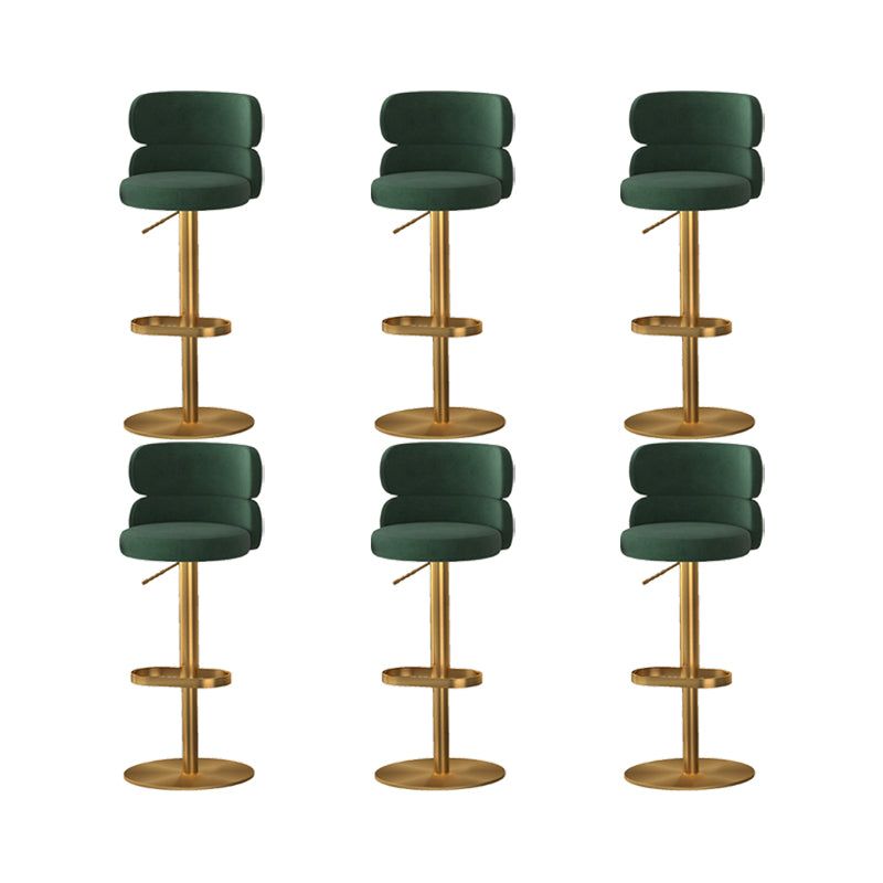 Gold Legs Glam Bar Stools Living Room Upholstered Counter Chair