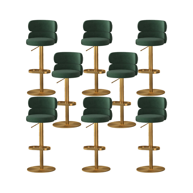 Gold Legs Glam Bar Stools Living Room Upholstered Counter Chair