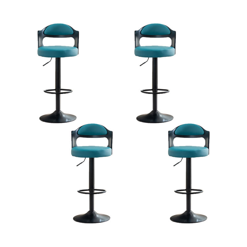 Contemporary Style Metal Bar Stool Footrest Counter Stool for Living Room