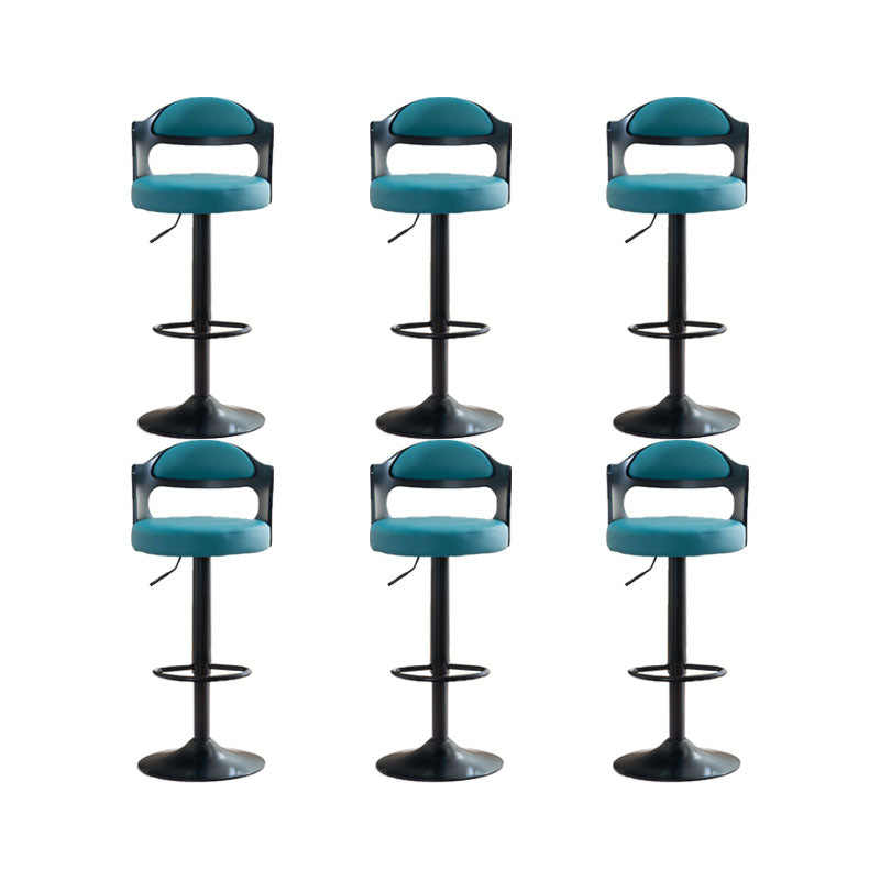 Contemporary Style Metal Bar Stool Footrest Counter Stool for Living Room