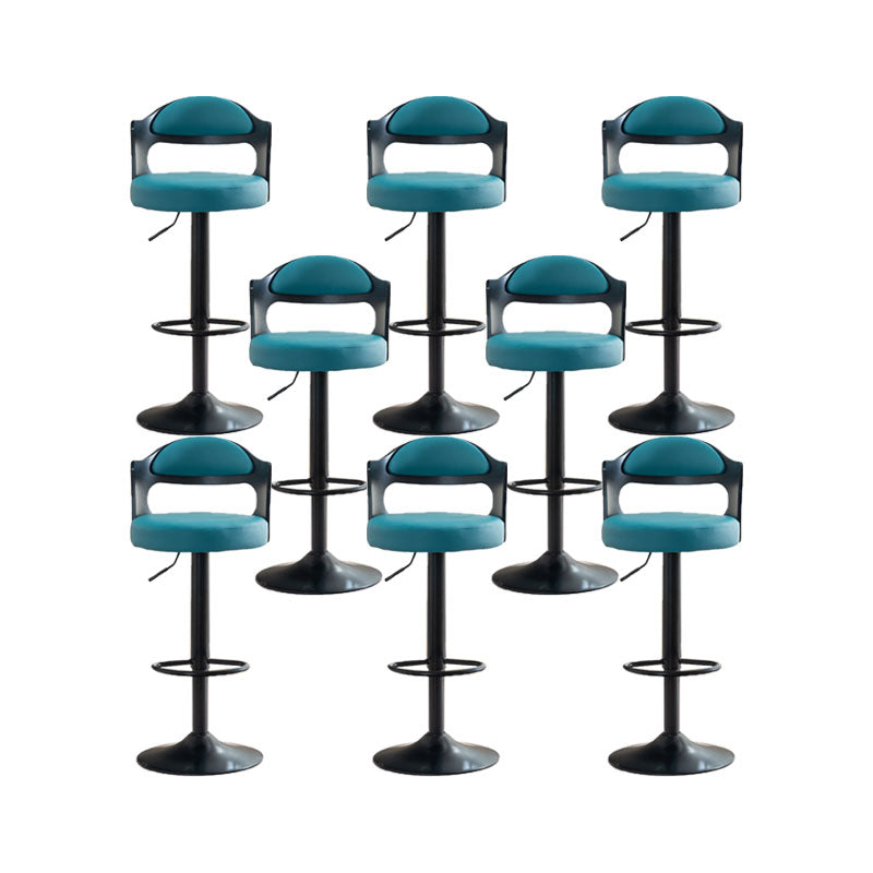 Contemporary Style Metal Bar Stool Footrest Counter Stool for Living Room