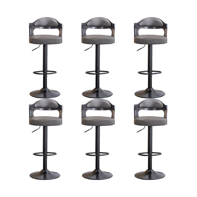 Contemporary Style Metal Bar Stool Footrest Counter Stool for Living Room