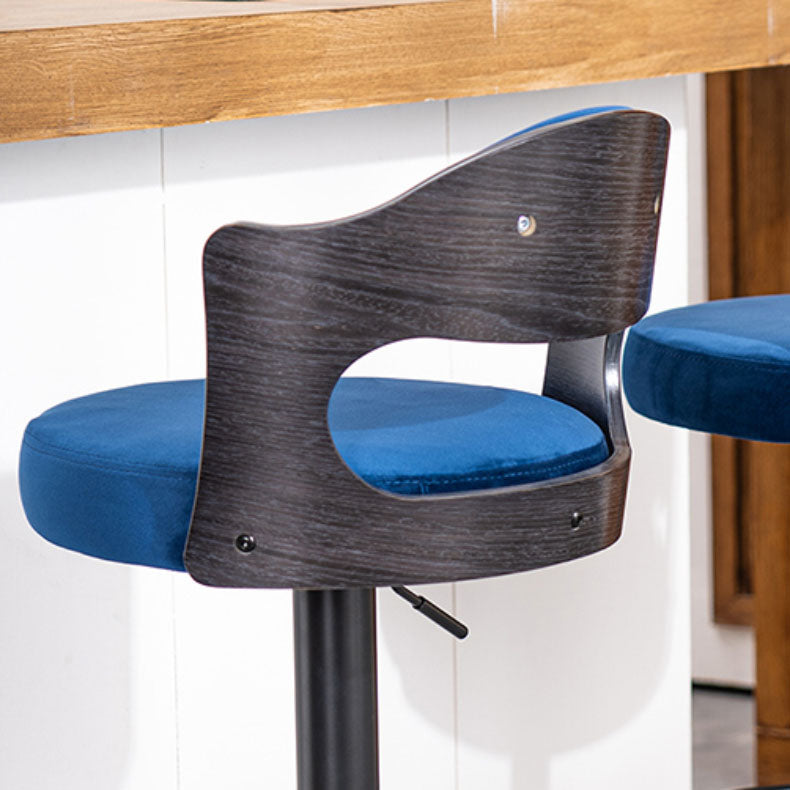 Contemporary Style Metal Bar Stool Footrest Counter Stool for Living Room