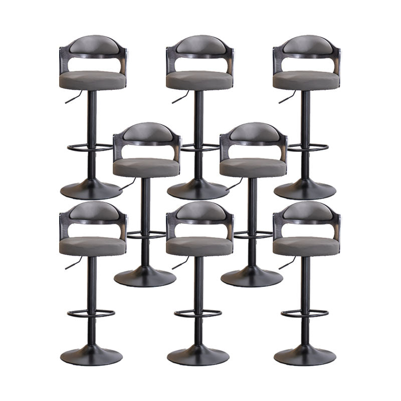 Contemporary Style Metal Bar Stool Footrest Counter Stool for Living Room
