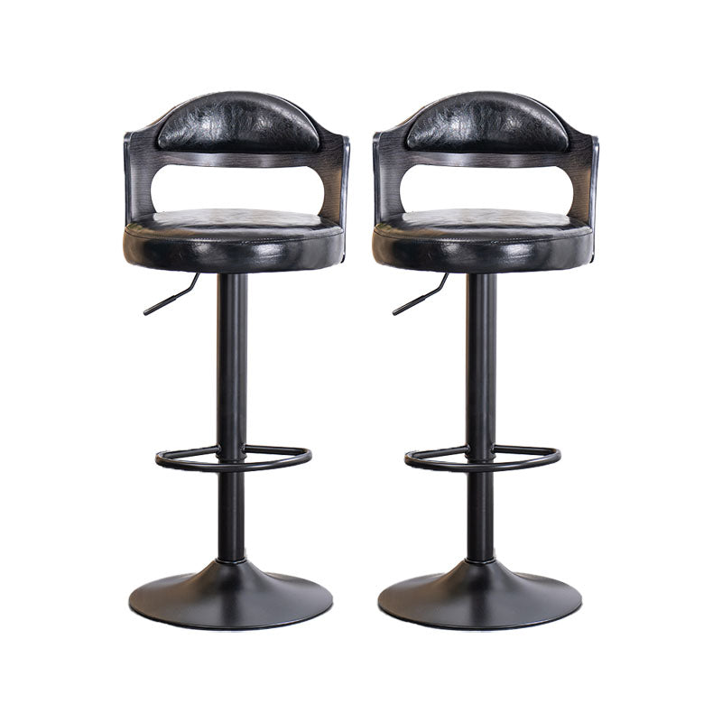 Contemporary Style Metal Bar Stool Footrest Counter Stool for Living Room