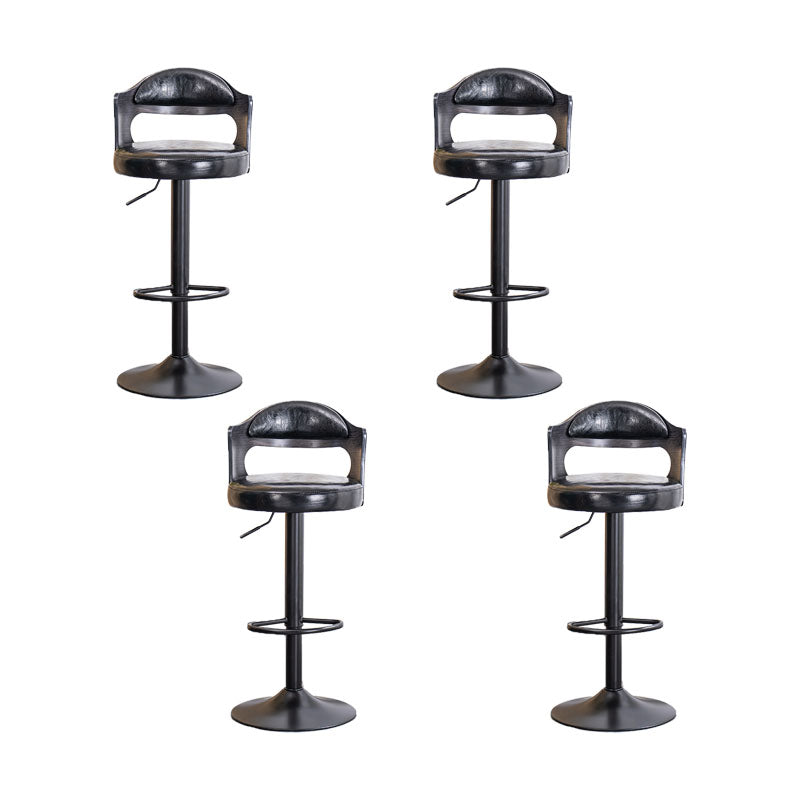 Contemporary Style Metal Bar Stool Footrest Counter Stool for Living Room