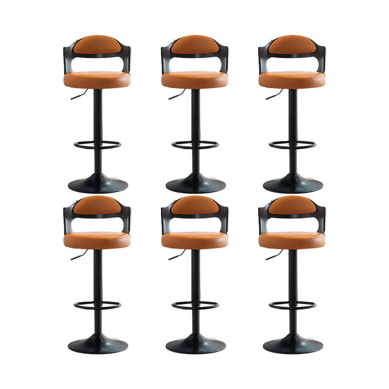 Contemporary Style Metal Bar Stool Footrest Counter Stool for Living Room