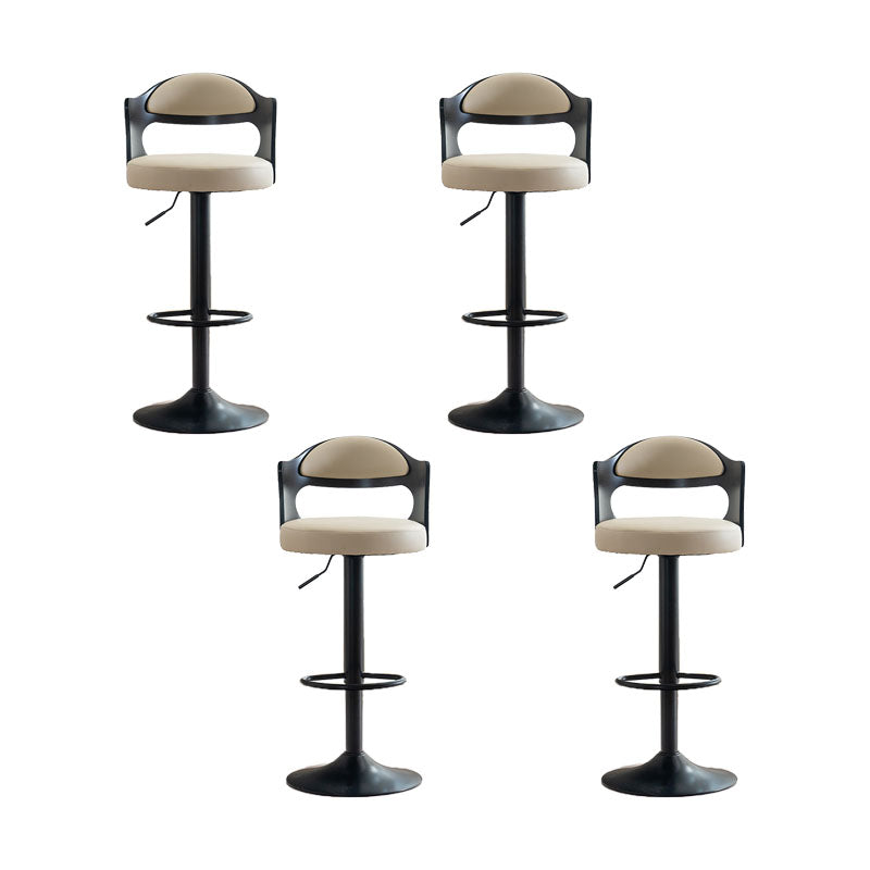 Contemporary Style Metal Bar Stool Footrest Counter Stool for Living Room