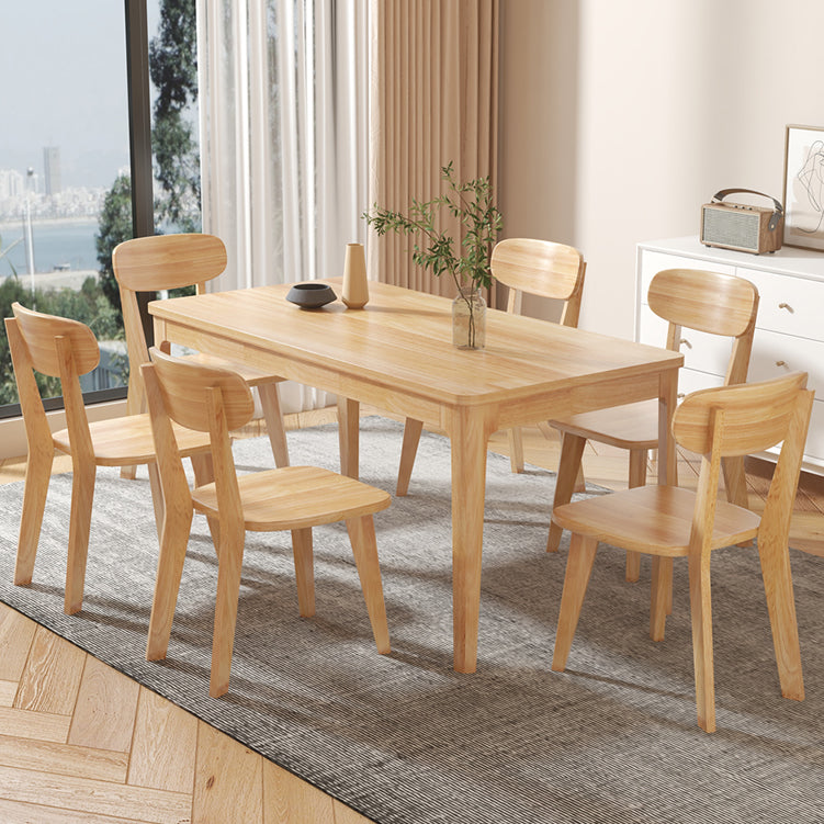 Modern Solid Wood Furniture 1/2/3/5/7 Pcs Standard Height Dining Room Table Set