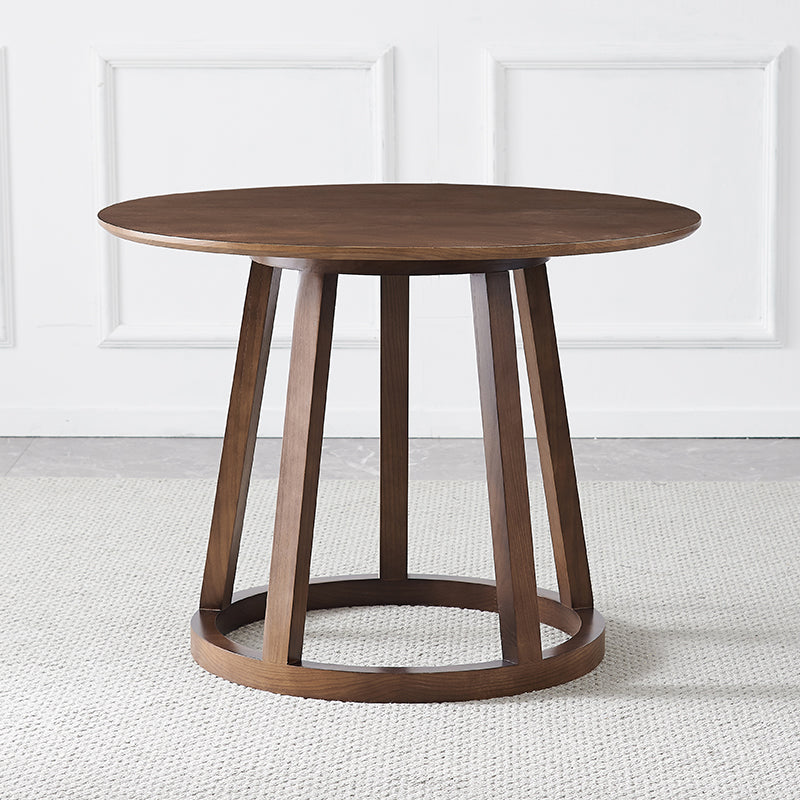 1/5 Pcs Dining Room Set Modern Style Solid Wood Dining Set with Round Table