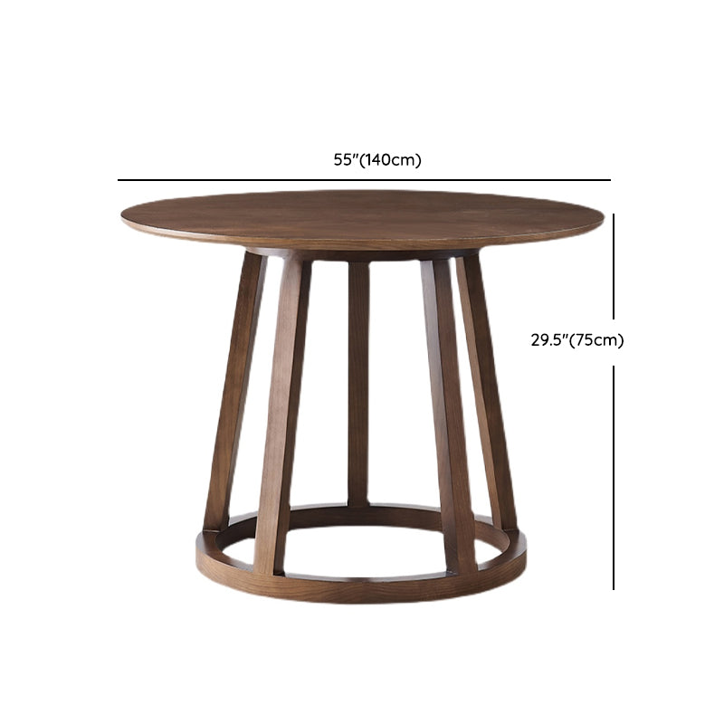 1/5 Pcs Dining Room Set Modern Style Solid Wood Dining Set with Round Table