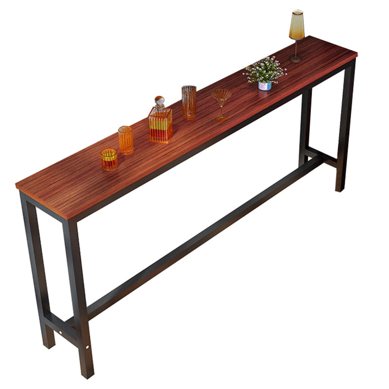 Industrial Trestle Bar Stool Table Metal and Wood Bar Wine Table