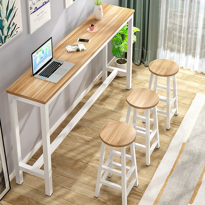 Industrial Trestle Bar Stool Table Metal and Wood Bar Wine Table