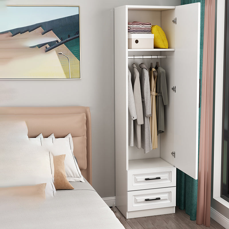Contemporary Wardrobe Armoire Wood Combination Armoire for Bedroom