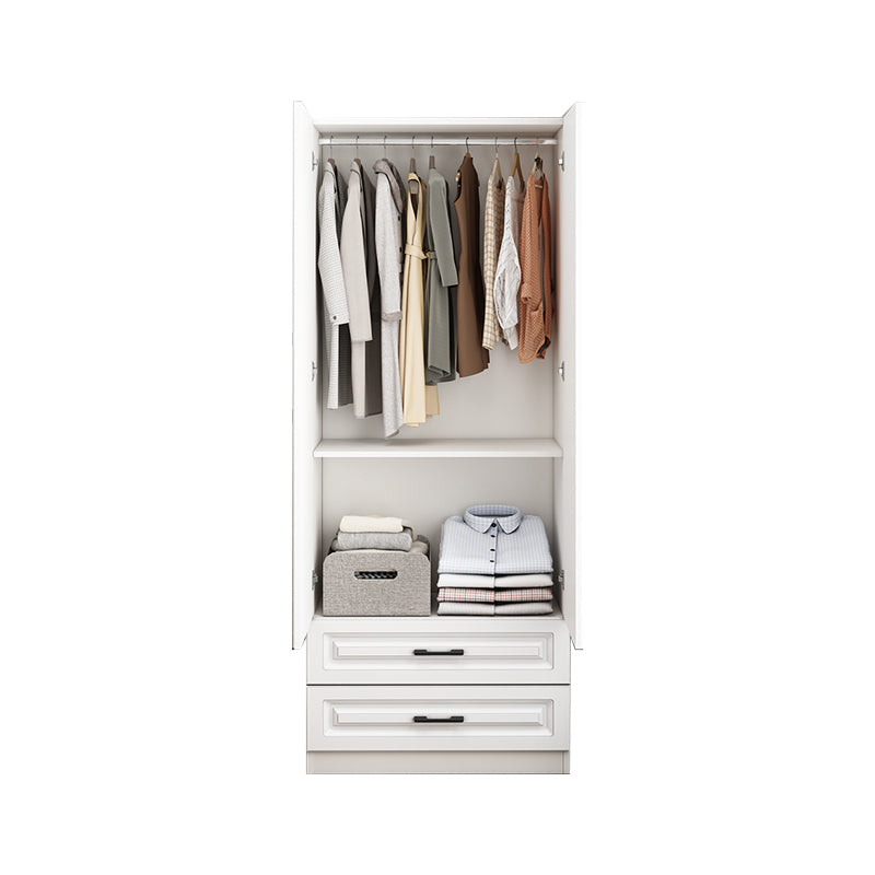 Contemporary Wardrobe Armoire Wood Combination Armoire for Bedroom