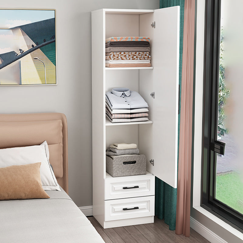 Contemporary Wardrobe Armoire Wood Combination Armoire for Bedroom