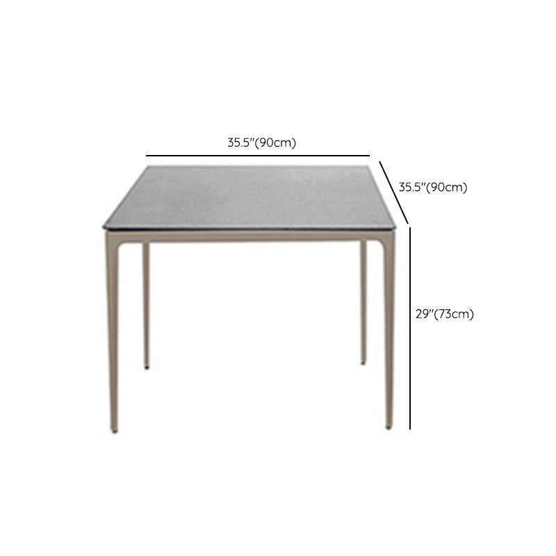 Stone and Metal Patio Dining Sets Boho 1/7 Pieces Dining Table Set