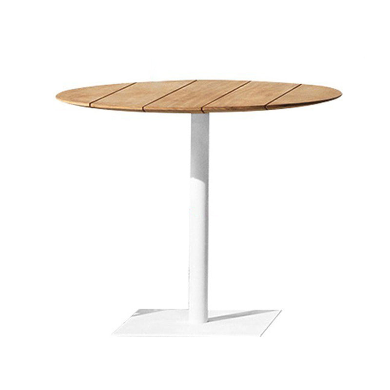 Boho Patio Dining Table Set 1/7/9 Pcs Teak Wood Dining Table with Upholstered Chair