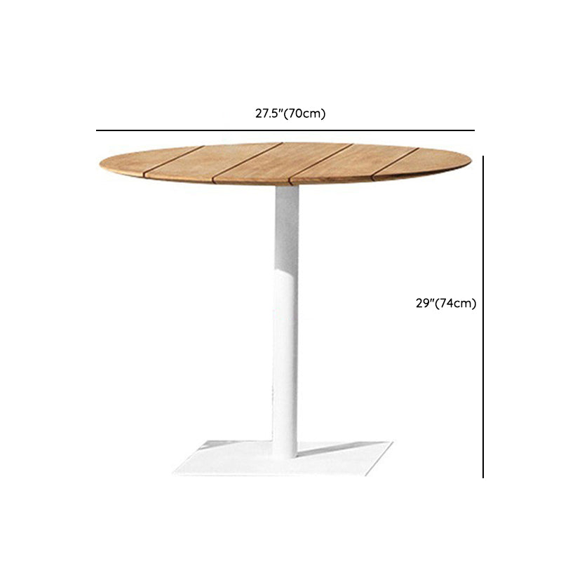 Boho Patio Dining Table Set 1/7/9 Pcs Teak Wood Dining Table with Upholstered Chair