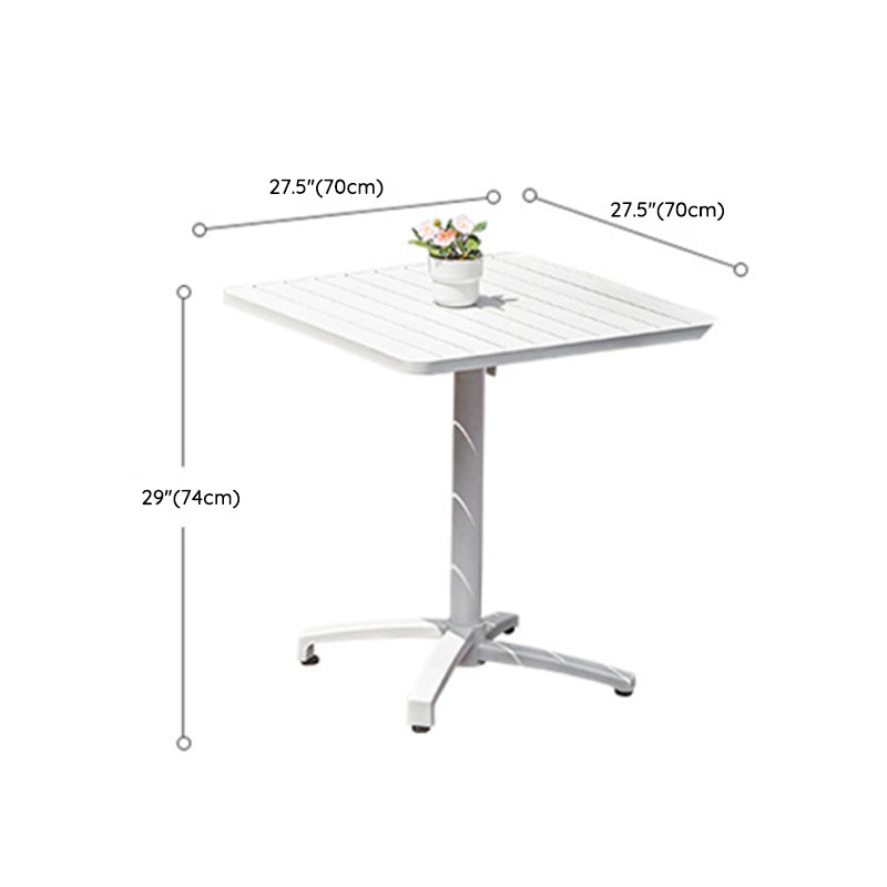 Modern Patio Dining Table Set 1/3/4/5 Pcs White Metal Frame Bistro Table and Chairs