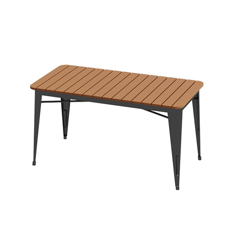 Modern Patio Dining Table Set 1/3/5 Pcs Iron Frame Patio Dining Table and Chairs in Black