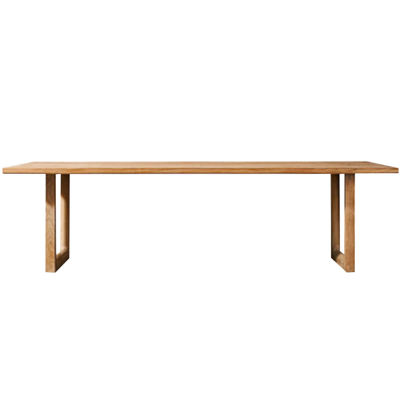 Modern Patio Dining Table Set 1/7 Pcs Solid Wood Patio Dining Table and Upholstered Chairs