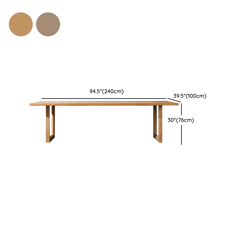 Modern Patio Dining Table Set 1/7 Pcs Solid Wood Patio Dining Table and Upholstered Chairs