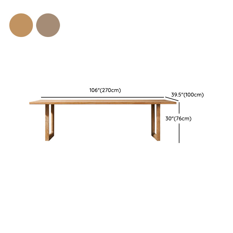 Modern Patio Dining Table Set 1/7 Pcs Solid Wood Patio Dining Table and Upholstered Chairs