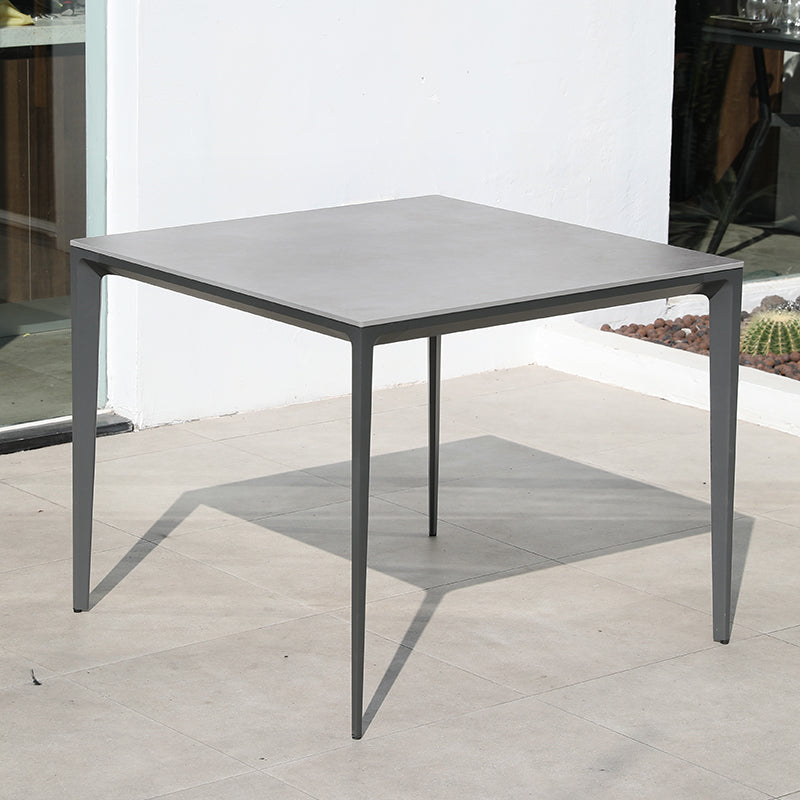 Modern Patio Dining Table Set 1/5/7 Pcs Stone Top Table with Upholstered Side Chairs
