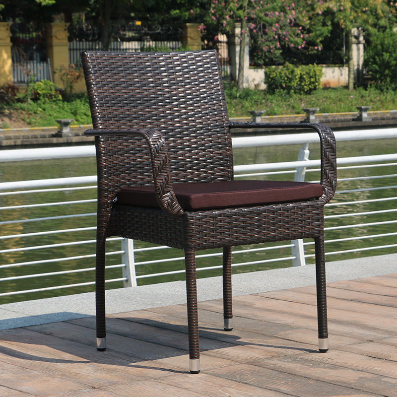 Outdoor Patio Dining Table Set 1/9/11 Pcs Plastic Wicker Frame Patio Table and Chairs