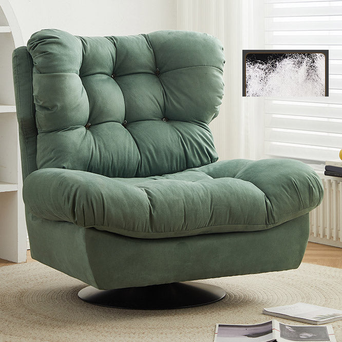 Swivel Recliner Chair Solid Color Standard Recliner Chair with Tufted Back