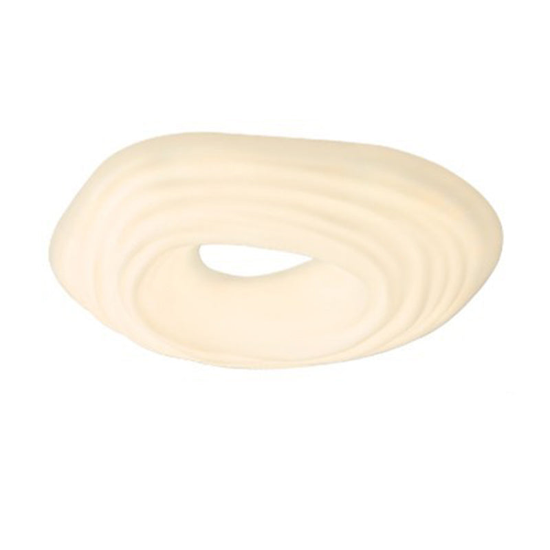 2-Light White Modernism Flush Mount Lighting Acrylic LED Ceiling Light for Bedroom