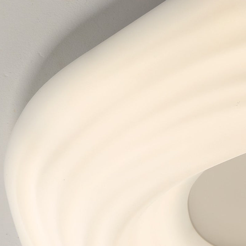 2-Light White Modernism Flush Mount Lighting Acrylic LED Ceiling Light for Bedroom