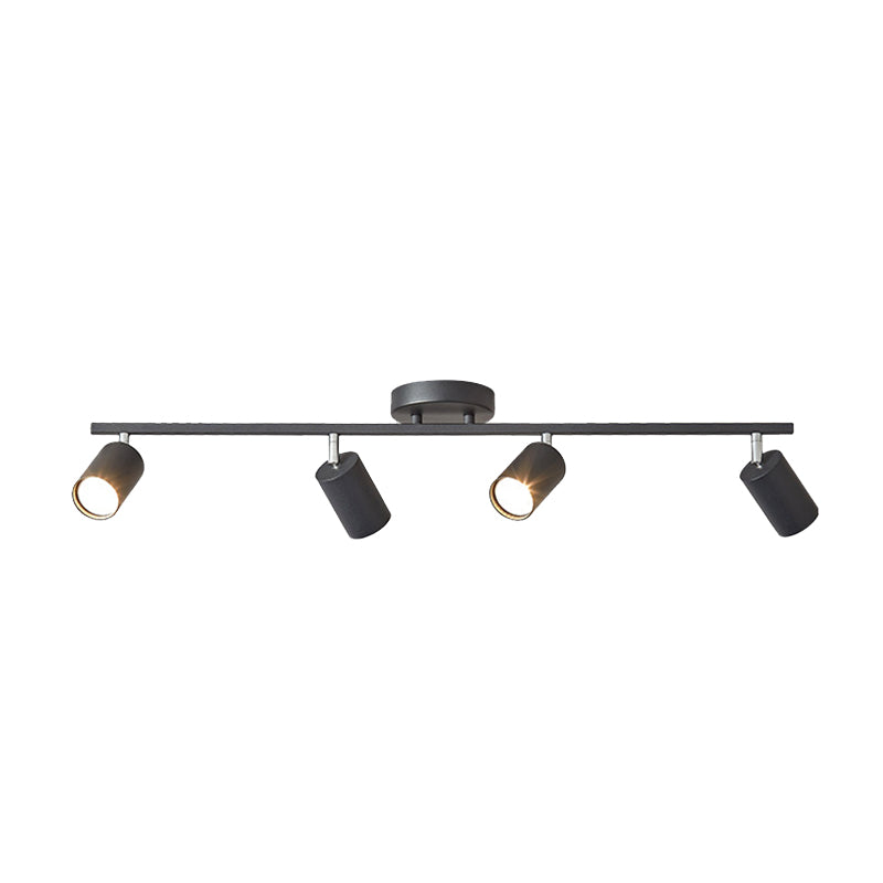 Contemporary Ceiling Light Multi - Light Ceiling Semi Flush in Black / White