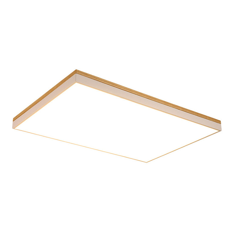 Modern Ceiling Lamp Wooden LED Ceiling Mount Light with Acrylic Shade for Bedroom