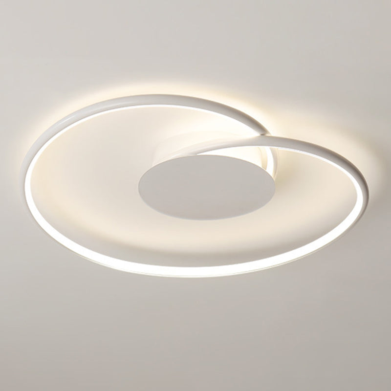 Single White Flush Mount Lighting Unique Ceiling Light for Living Room