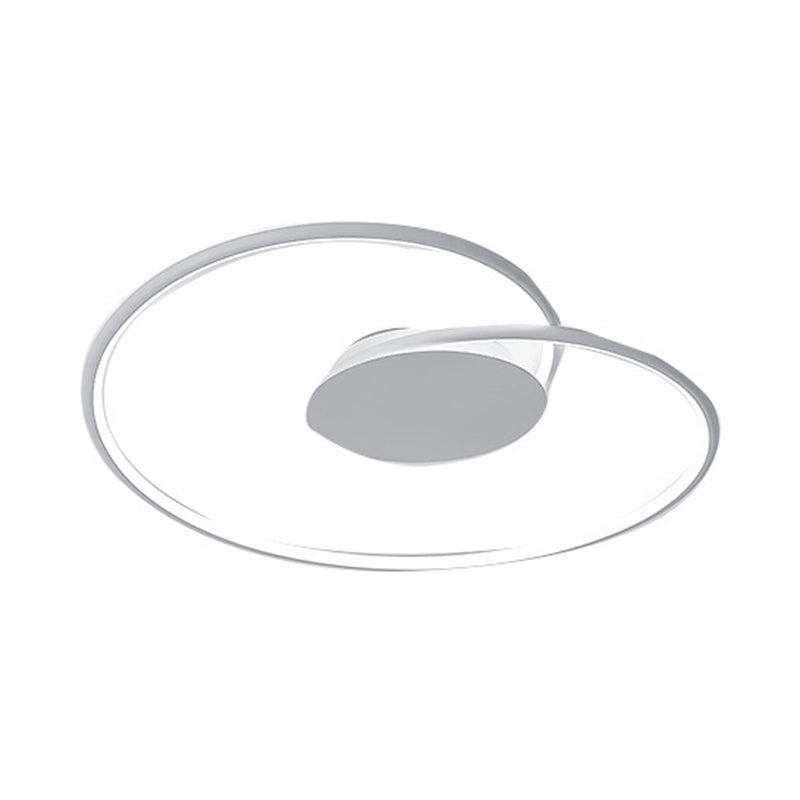 Single White Flush Mount Lighting Unique Ceiling Light for Living Room