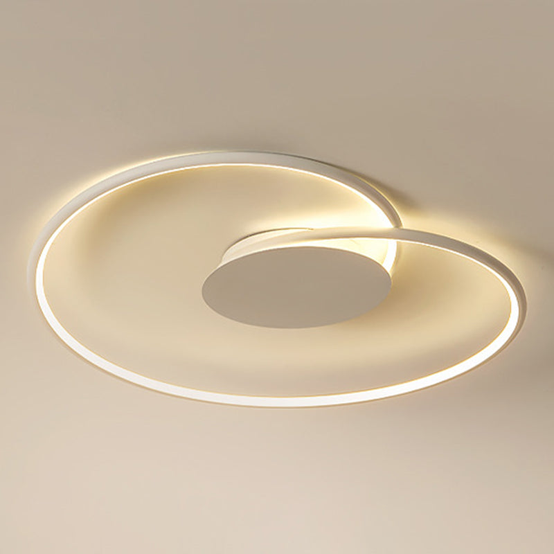 Single White Flush Mount Lighting Unique Ceiling Light for Living Room