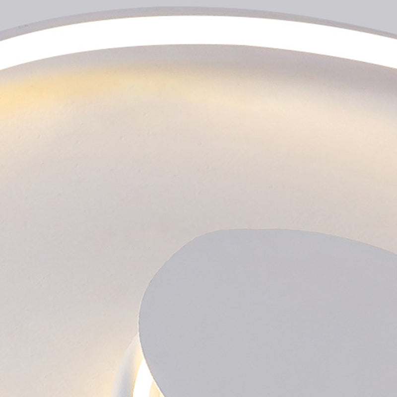 Single White Flush Mount Lighting Unique Ceiling Light for Living Room