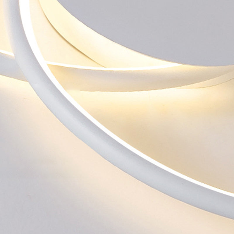 Single White Flush Mount Lighting Unique Ceiling Light for Living Room