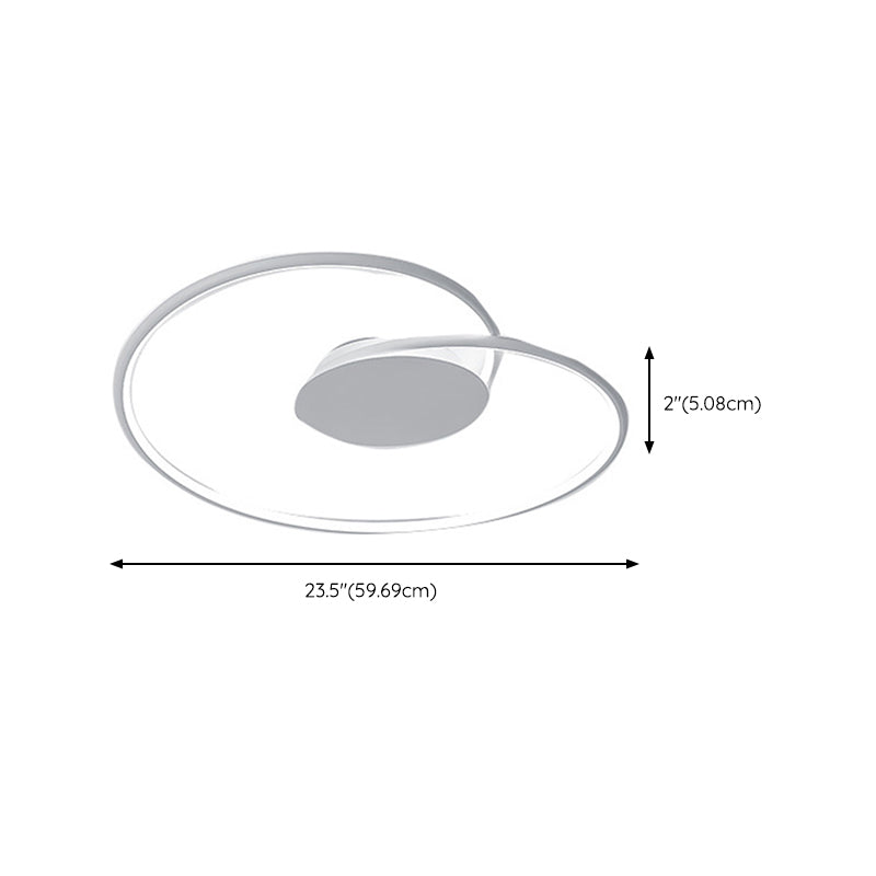 Single White Flush Mount Lighting Unique Ceiling Light for Living Room