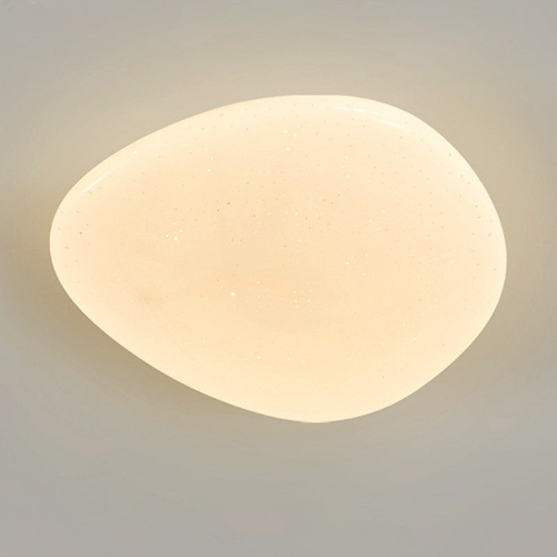 Single Modernism White Flush Mount Lighting Unique LED Ceiling Light for Bedroom