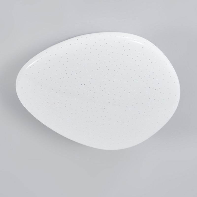 Single Modernism White Flush Mount Lighting Unique LED Ceiling Light for Bedroom