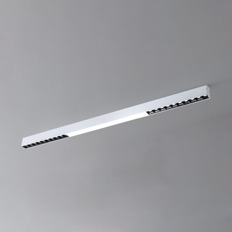 Modern Metal LED Flush Mount Linear Shape Ceiling Light with Acrylic Shade for Passage