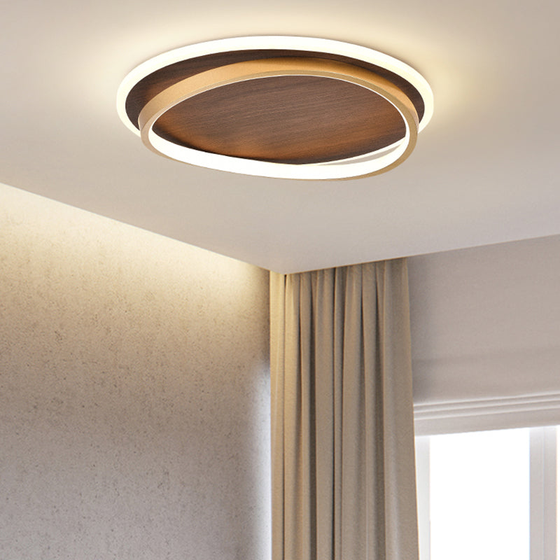 LED Modern Metal Flush Mount Oval Shape Ceiling Light with Acrylic Shade for Passage