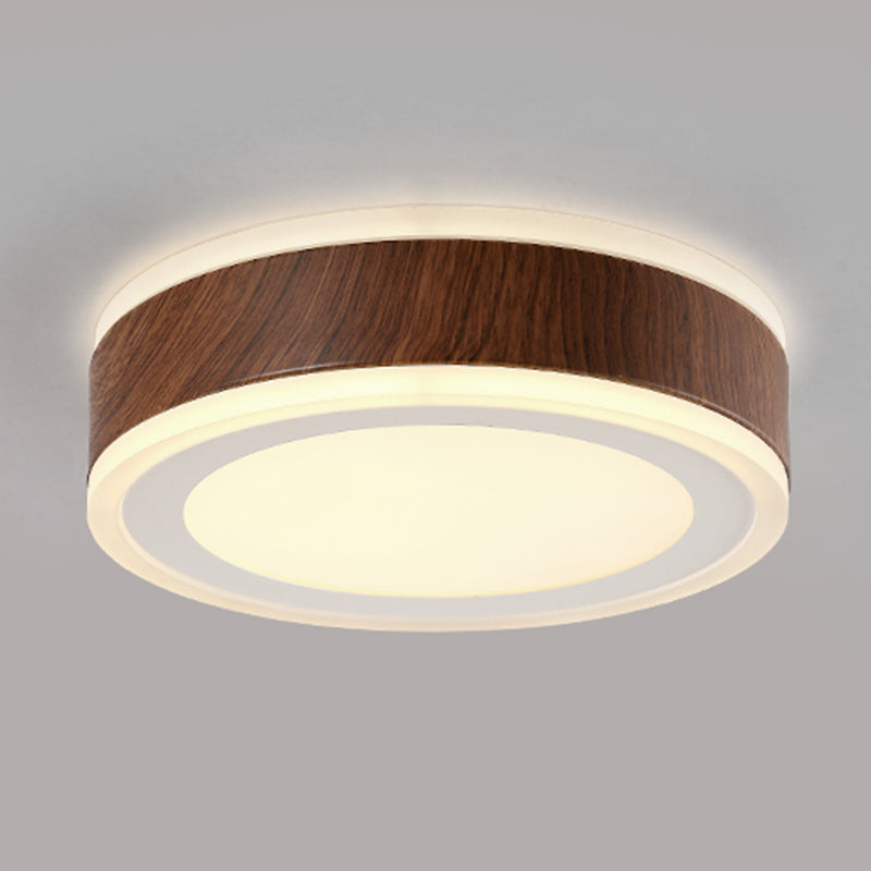 Modern Metal Flush Mount Circle Shape Ceiling Light with Acrylic Shade for Passage