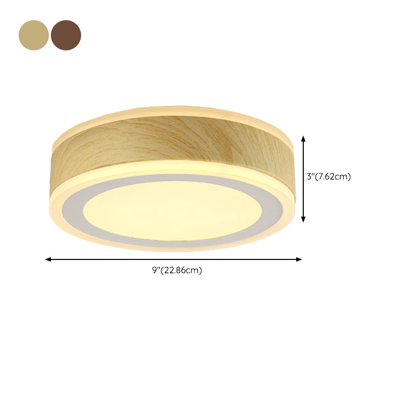 Modern Metal Flush Mount Circle Shape Ceiling Light with Acrylic Shade for Passage