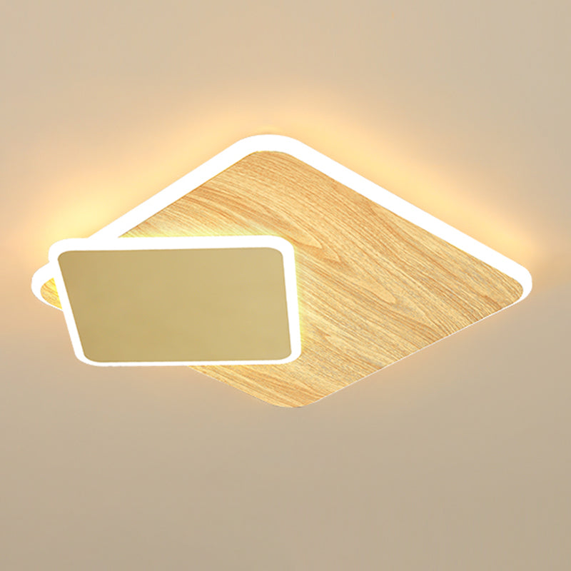 Modern Metal Flush Mount Geometric Shape Ceiling Light with Acrylic Shade for Passage