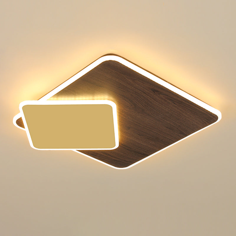Modern Metal Flush Mount Geometric Shape Ceiling Light with Acrylic Shade for Passage